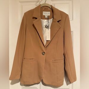 Rachel Zoe Tan Blazer Classic Tailored Design
